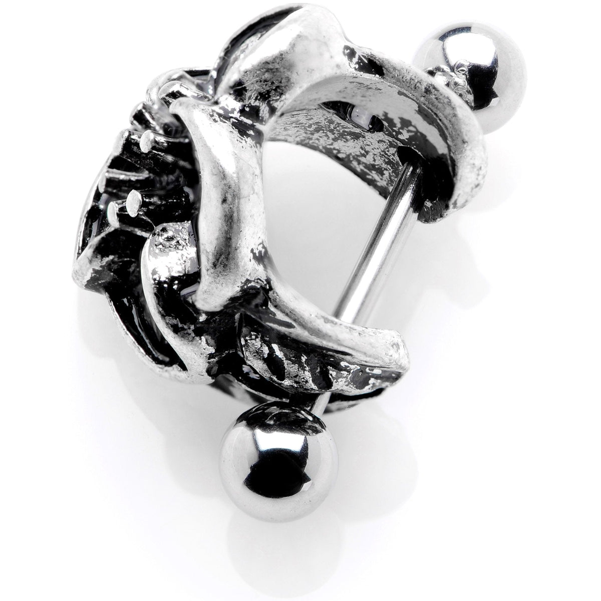 16G 1/2 Blooming Tropical Flower Cuff Cartilage Earring