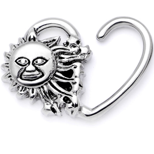 16G 3/8 Super Smiling Summer Sun Right Heart Closure Ring