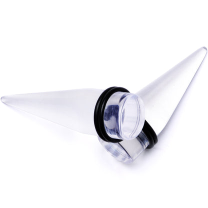 Freaky Fun Lightweight Clear Acrylic Straight Taper Set 2mm to 1 Inch