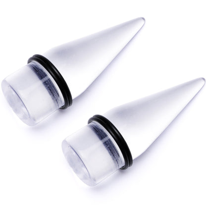 Freaky Fun Lightweight Clear Acrylic Straight Taper Set 2mm to 1 Inch