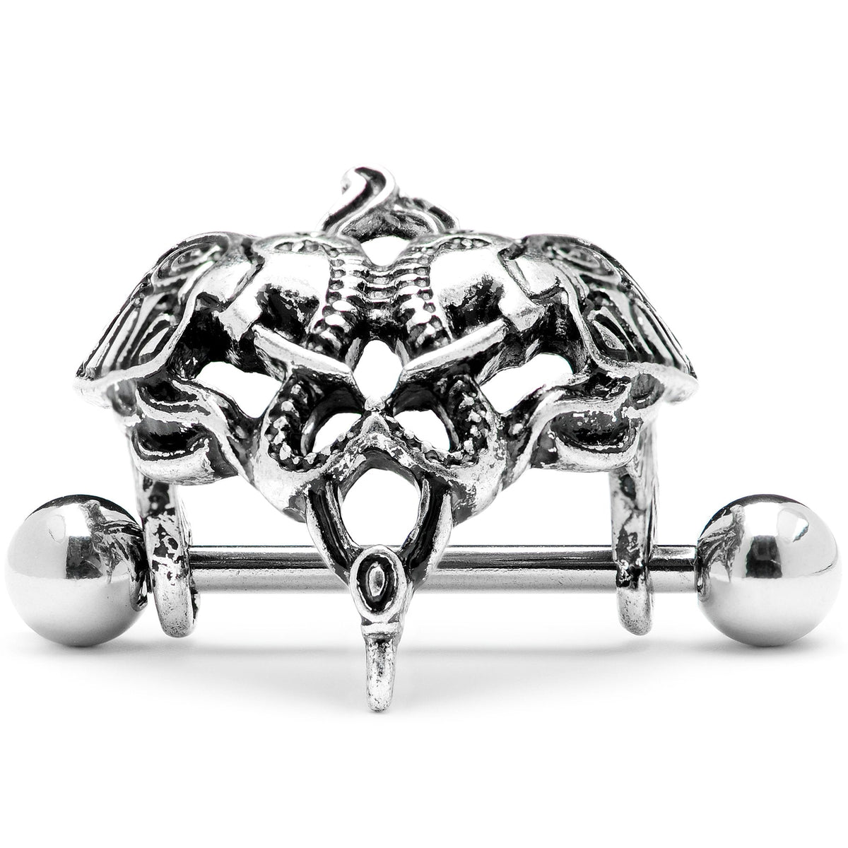 14G 9/16 Dueling Elephants Nipple Shield Set