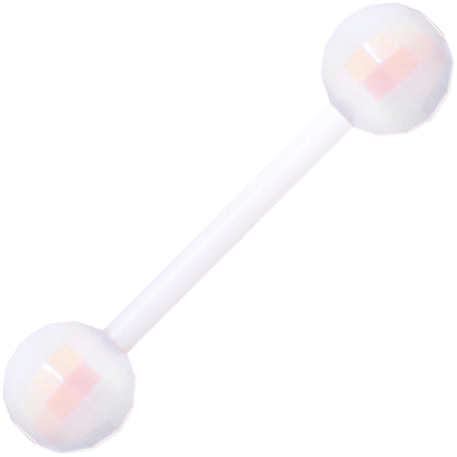 Flexible Acrylic Holiday Disco Ball Barbell Tongue Ring Set of 3