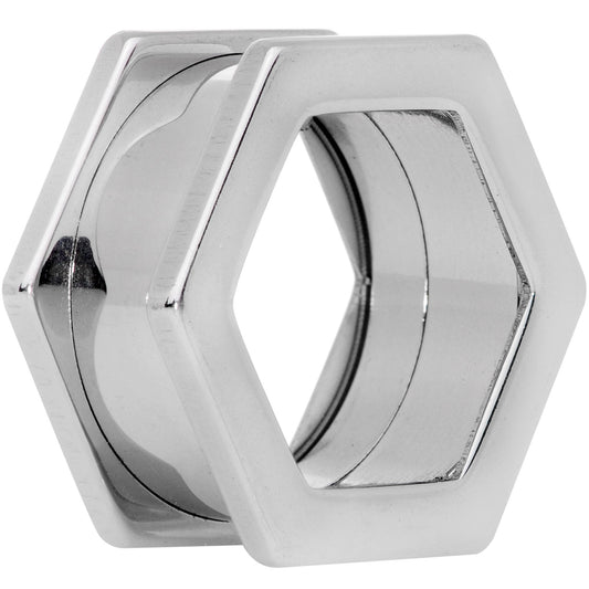 3/4 Geometric Hexagon Screw Fit Tunnel Plug Set