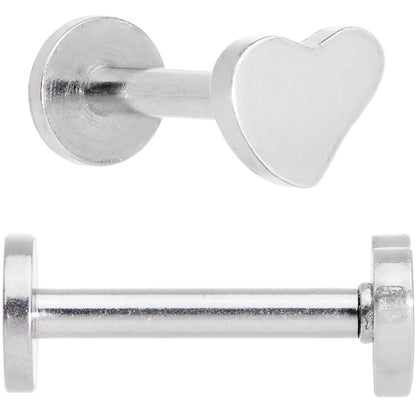 16G 5/16 Multicolor Internally Threaded Heart Labret Set of 4