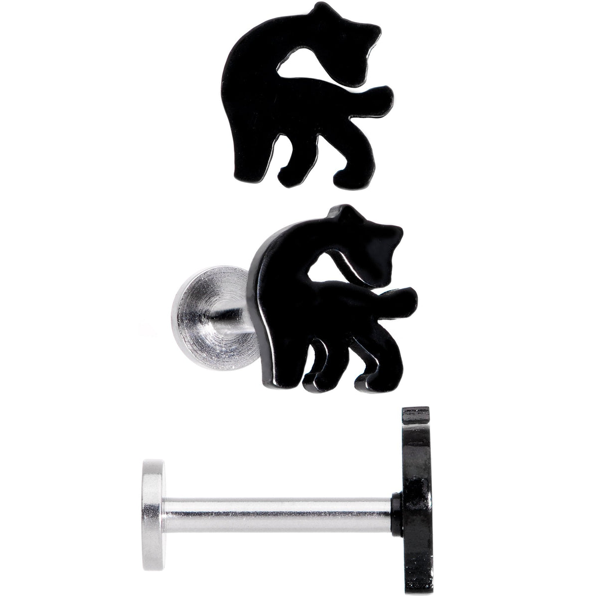 16G 5/16 Multicolor Internally Threaded Giraffe Labret Set of 4