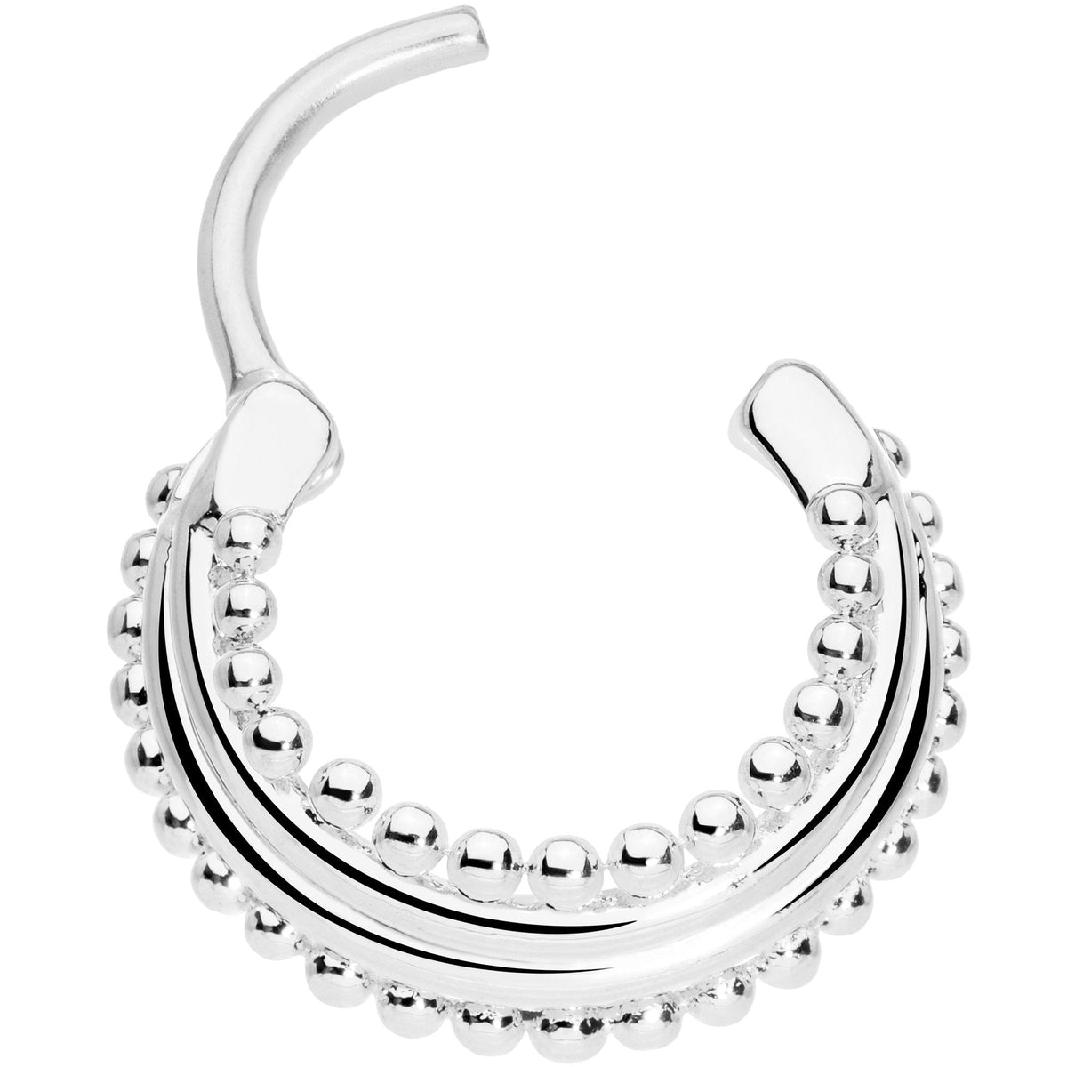 16G 3/8 Delicate Dots Hinged Septum Ring