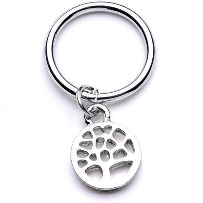 16G 3/8 Tree of Life Dangle Hinged Segment Ring