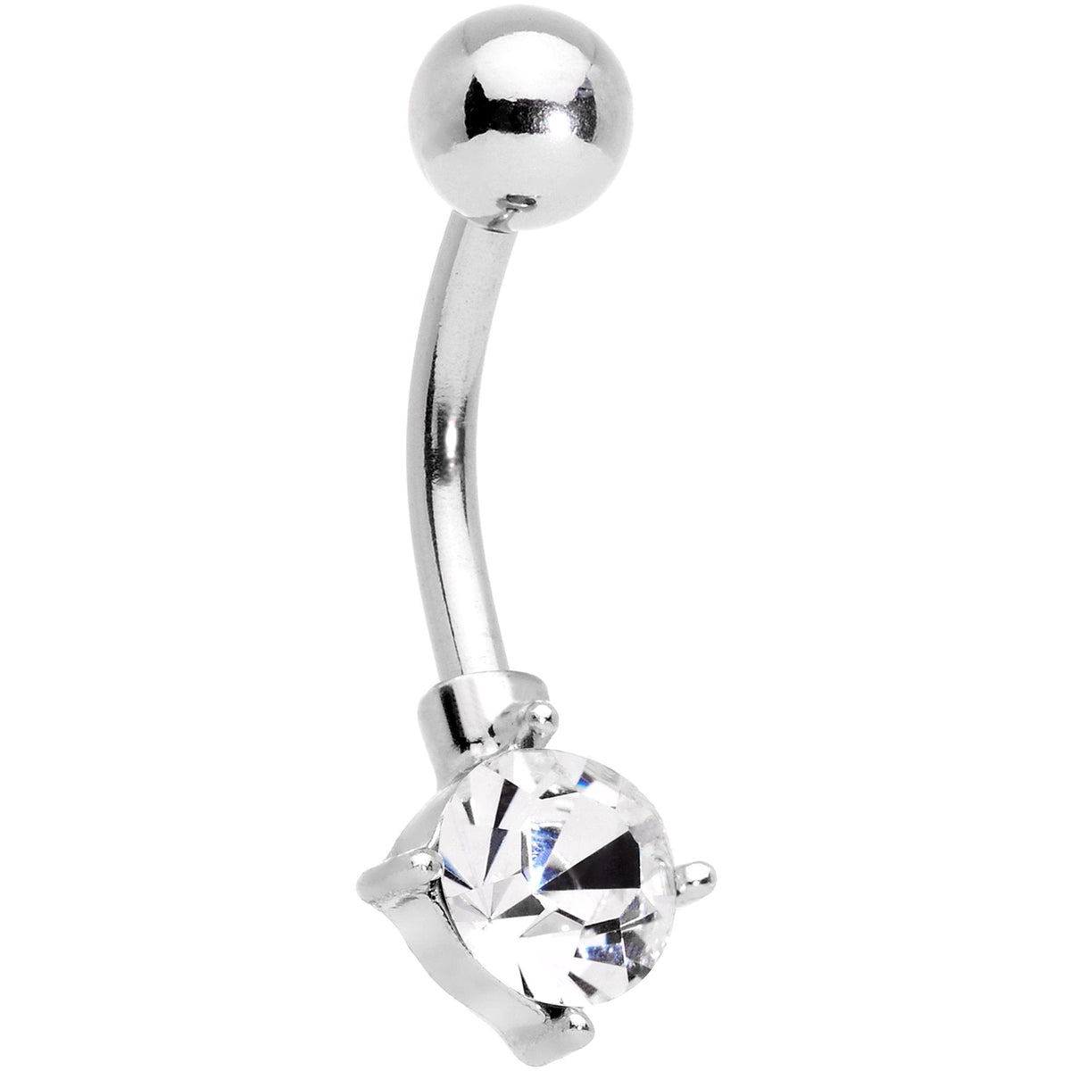 Clear Gem Blue Faux Druzy Rose Gold Tone Peaceful Moon Belly Ring Set