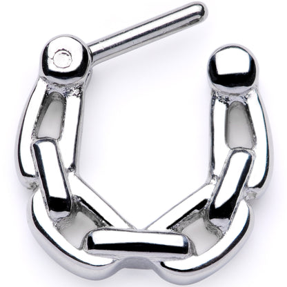 16G 1/4 Chain Link Hinged Septum Clicker