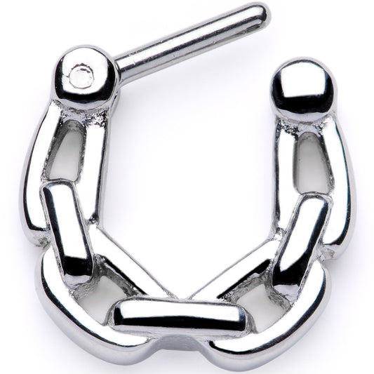 16G 1/4 Chain Link Hinged Septum Clicker