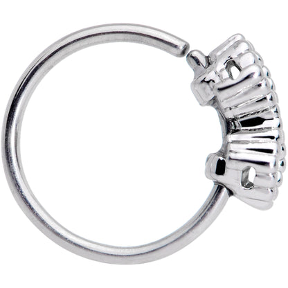 20G 5/16 Clear CZ Gem Infinity Symbol Seamless Circular Ring