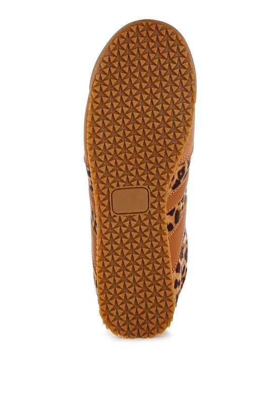 Panther Leopard Print Microfiber Sneakers