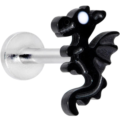 16G 5/16 Black Fantastic Dragon Internally Threaded Labret