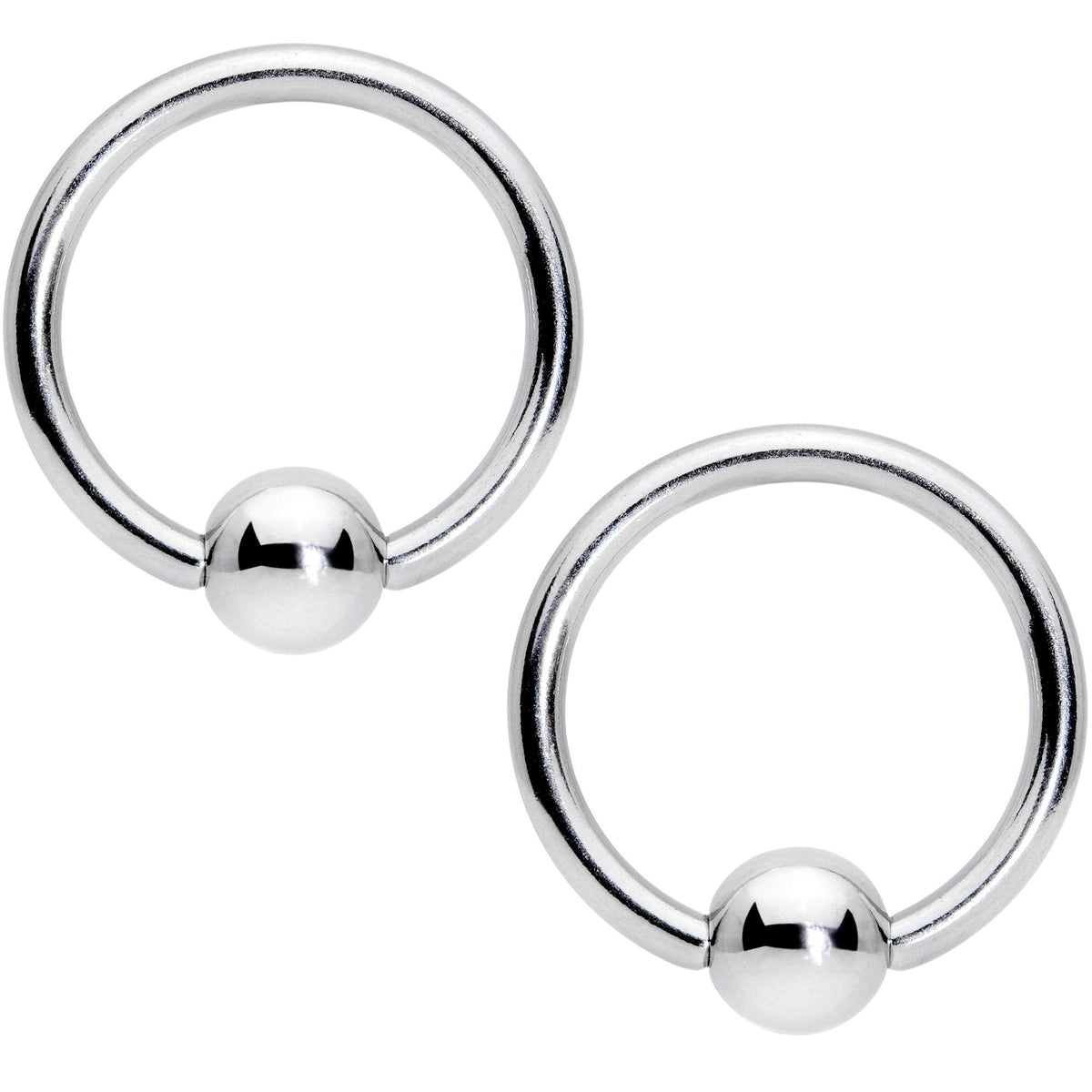 14G Clear Gem Gold Tone Flowers BCR Barbell Nipple Ring Set