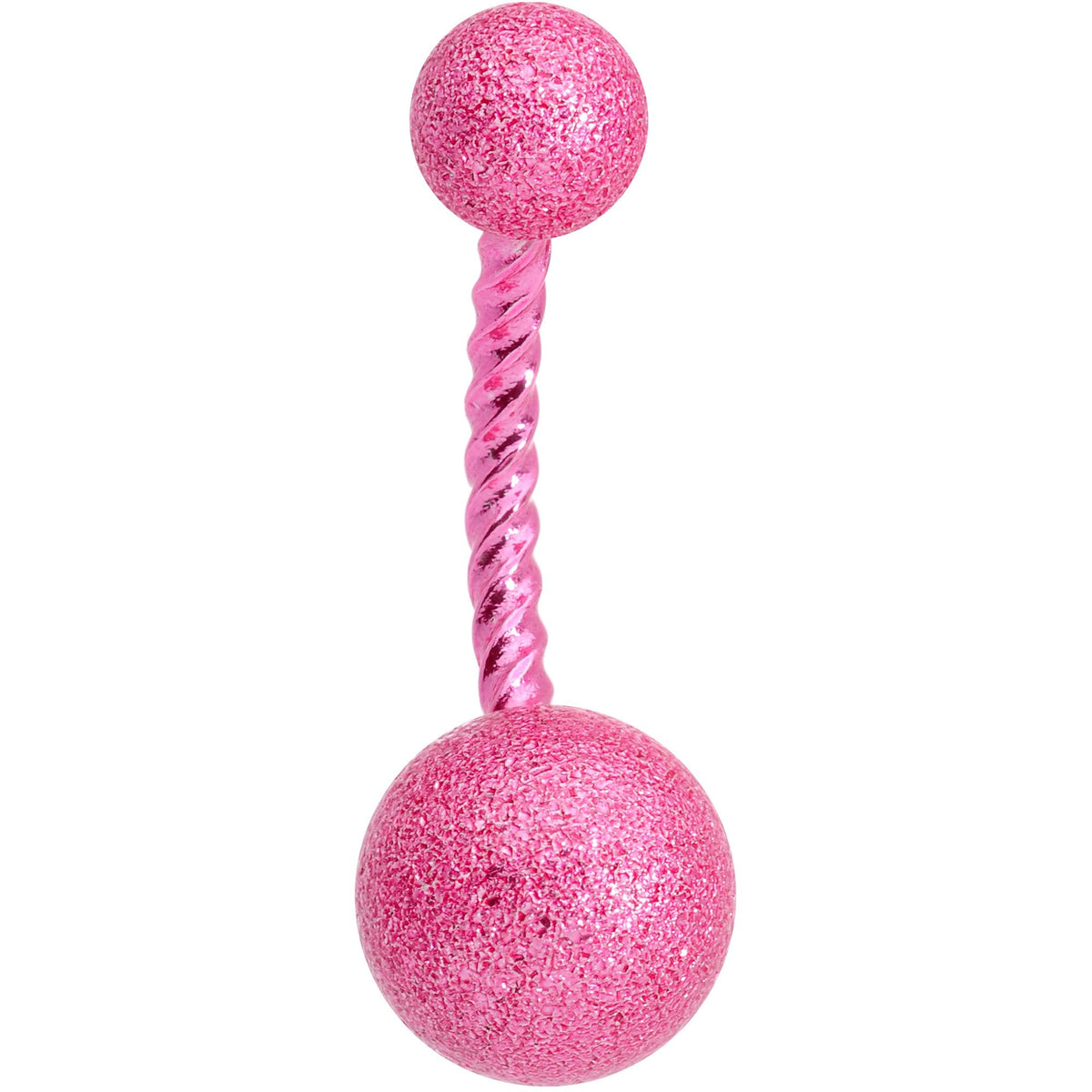 Pink Anodized Tastefully Twisted Belly Ring