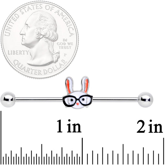 14G Nerdy Easter Bunny Industrial Barbell 38mm