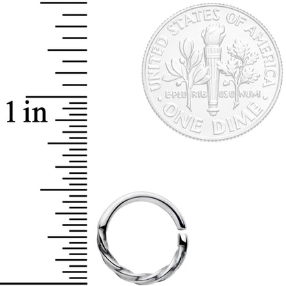 16G 3/8 A Simple Twist Septum Closure Ring