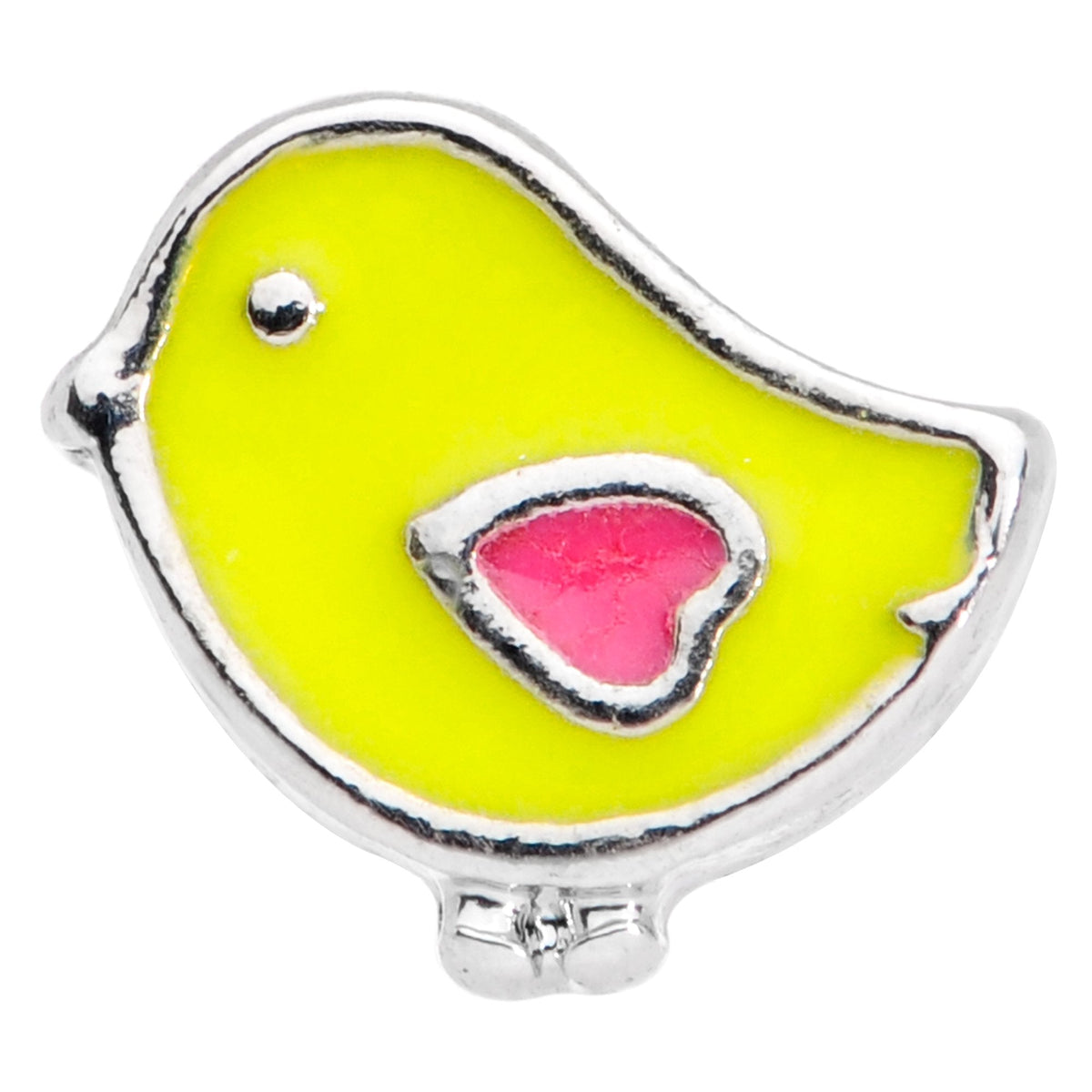 Yellow Pink Easter Chick Barbell Tongue Ring