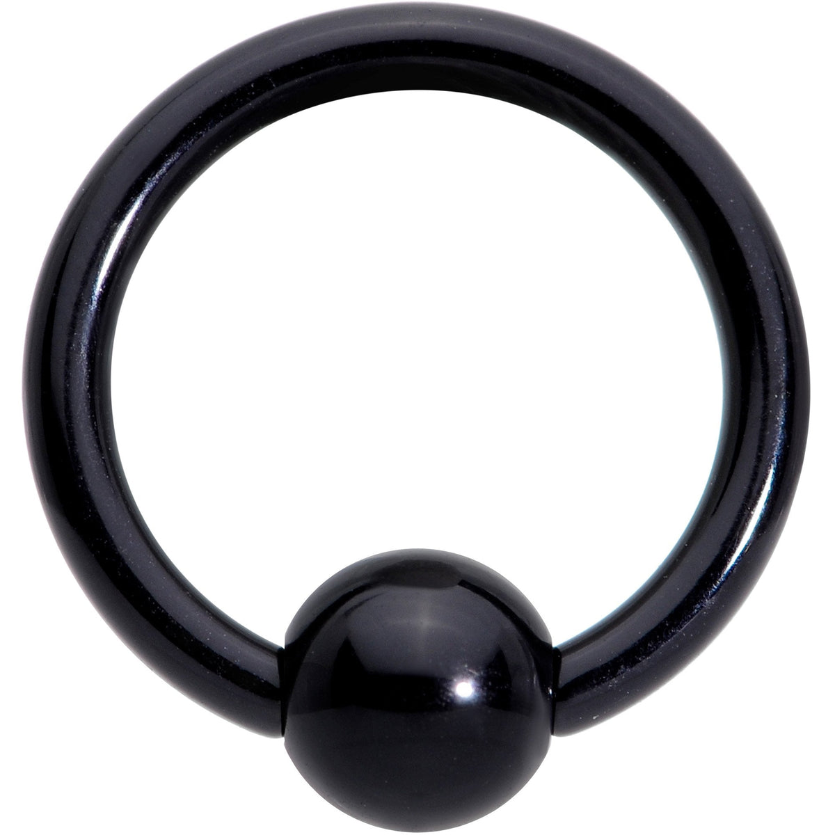 14G 3/8 Black Acrylic BCR Captive Ring