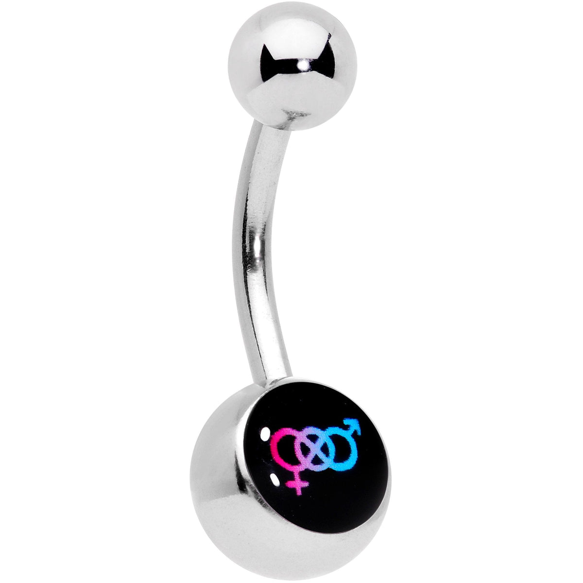 Bisexual Pride Flag Belly Ring