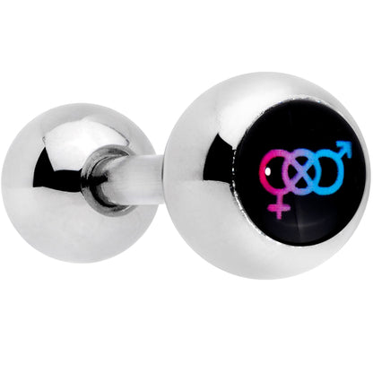 16G 1/4 Bisexual Pride Flag Cartilage Tragus Earring