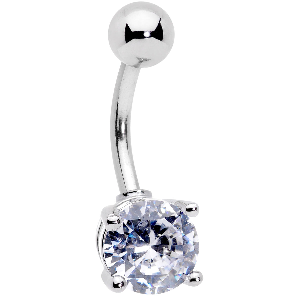 Clear Blue Gem Water Fairy Belly Ring Set of 3
