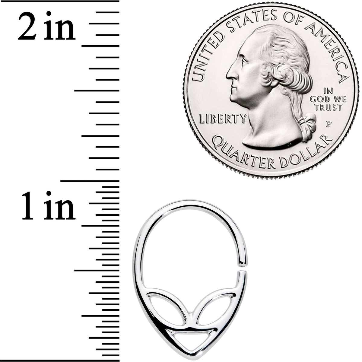 14G 9/16  UFO Alien Nipple Ring Set