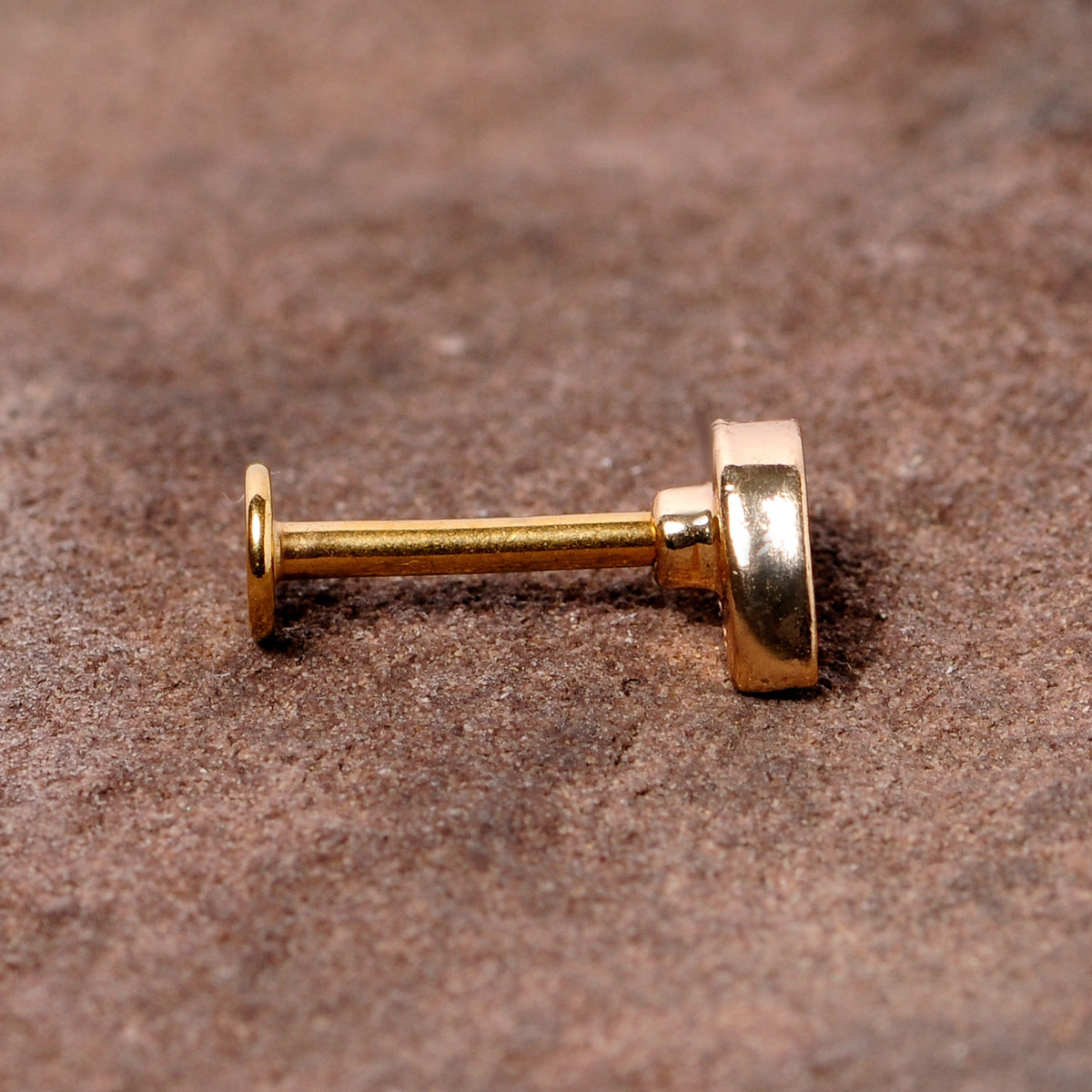 16G 5/16 Clear CZ Gem Gold Tone Swirl Labret Monroe Tragus