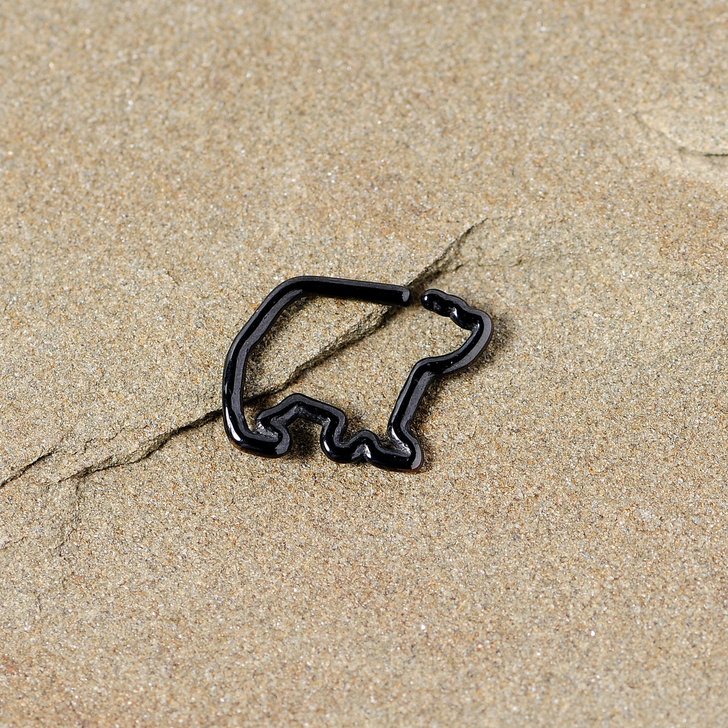 16G 5/16 Black Polar Bear Closure Ring