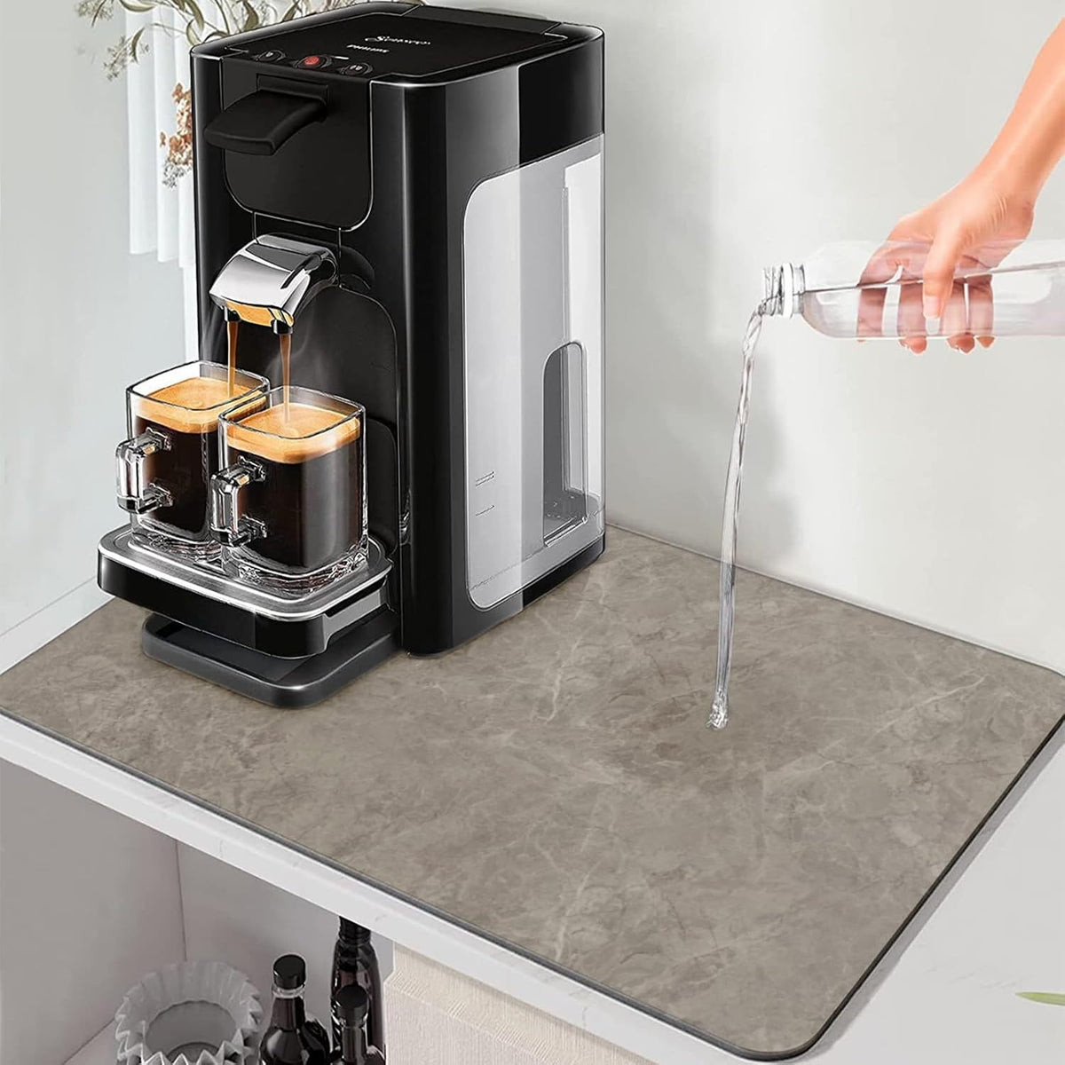 Simple Solid Color New Style Diatomaceous Earth Coffee Machine Mat