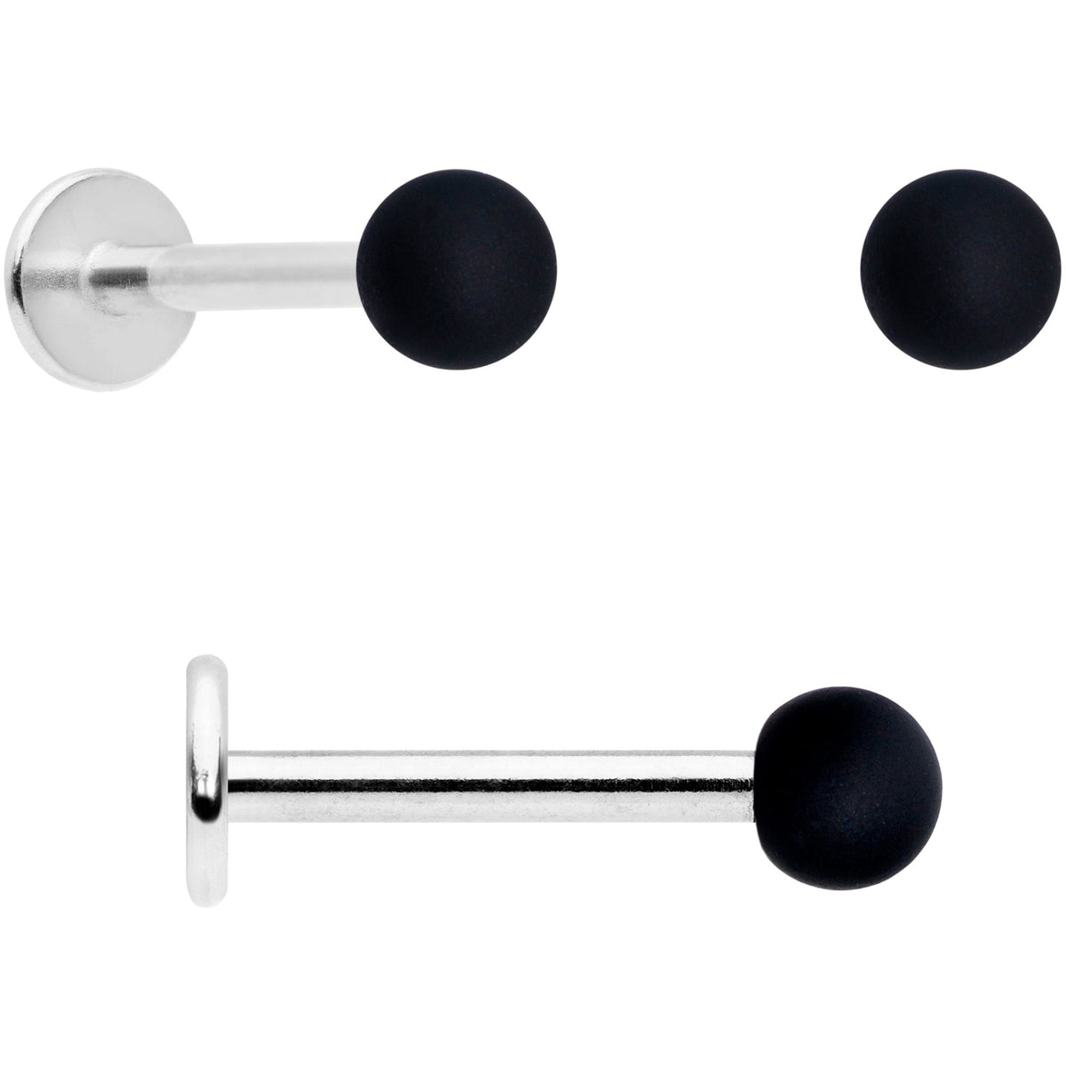 16G 5/16 Blue Green Grey Matte Labret Monroe Tragus Set of 4