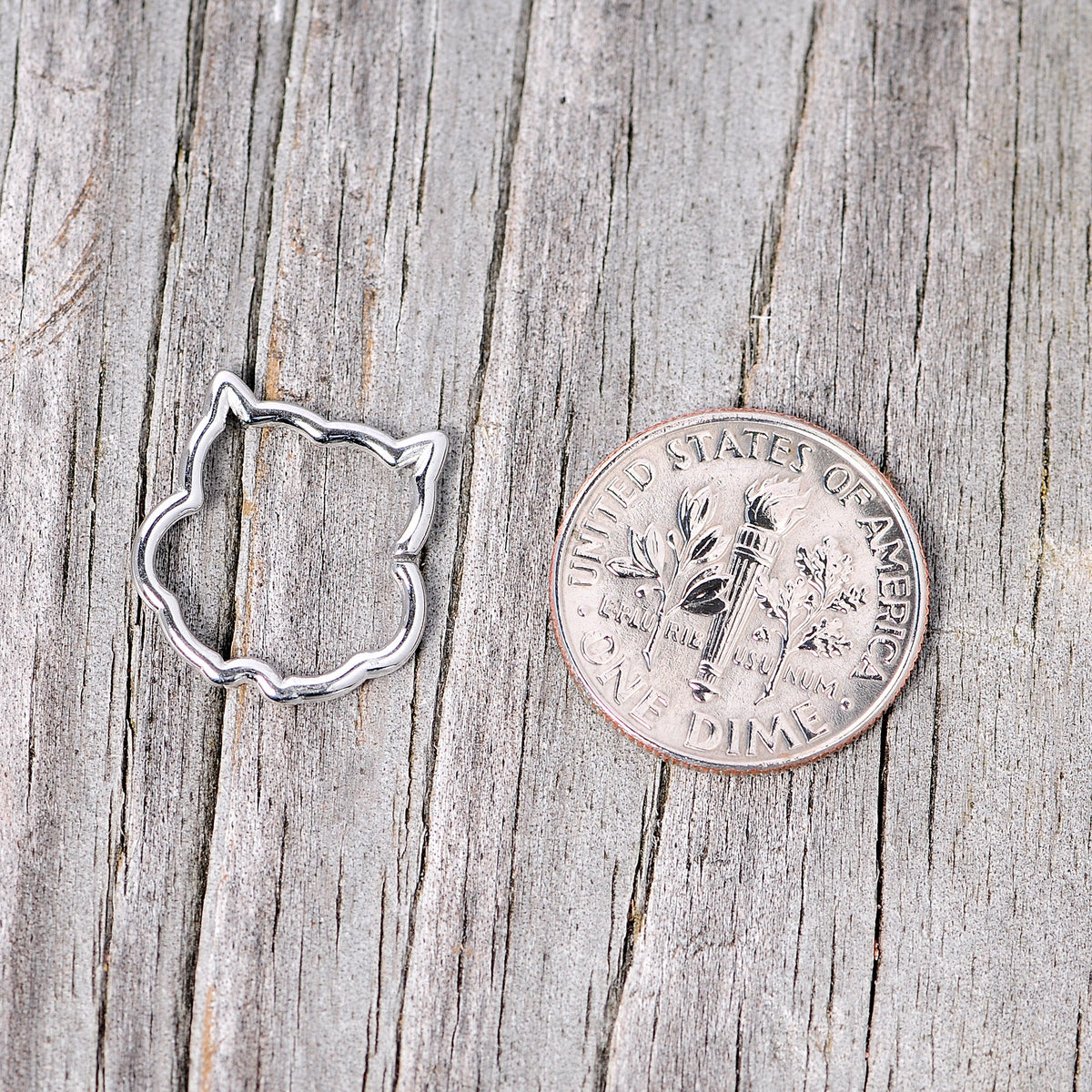 16G 3/8 Steel Barn Owl Halloween Cartilage Closure Ring