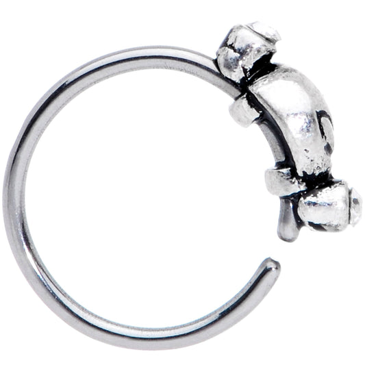 20G 5/16 Clear Gem Outer Space Alien Nose Hoop