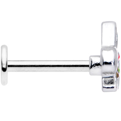 16G 5/16 Clear Red Green Gem Rabbit Labret Monroe Tragus