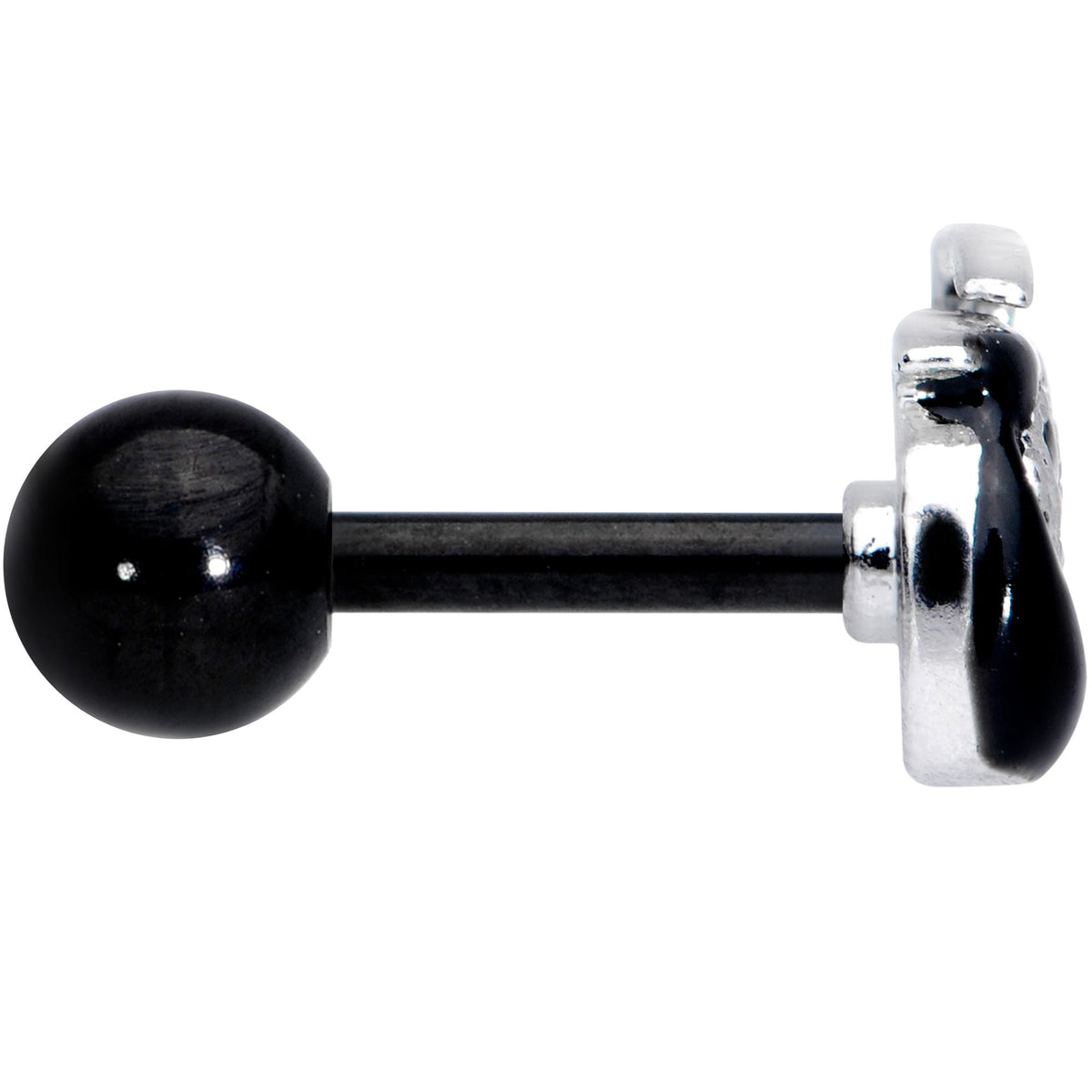 16G 1/4 Black Grim Reaper Halloween Cartilage Tragus