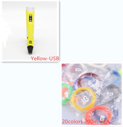 3D print pen 3D pen two generation graffiti 3D stereoscopic paintbrush