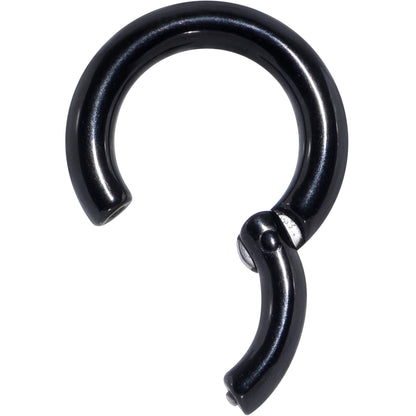 8G 1/2 Black PVD Steel Hinged Segment Ring