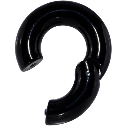 0G 9/16 Black PVD Steel Hinged Segment Ring