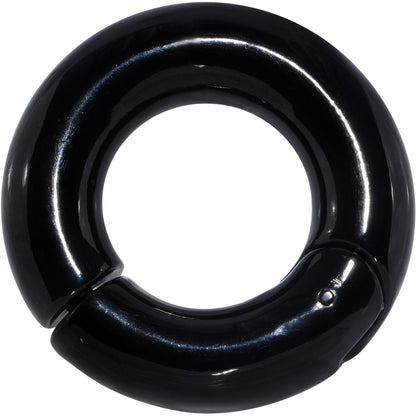 0G 5/8 Black PVD Steel Hinged Segment Ring