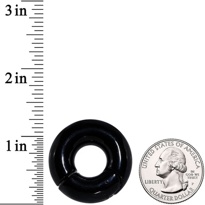 00G 1/2 Black PVD Steel Hinged Segment Ring
