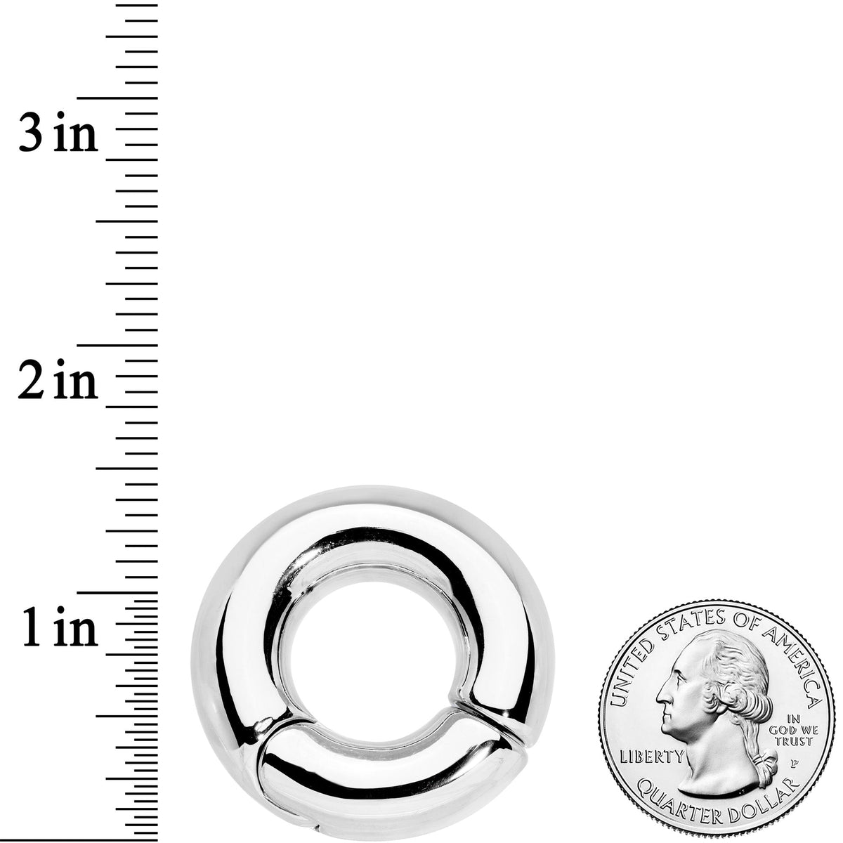 00G 5/8 Stainless Steel Hinged Segment Ring