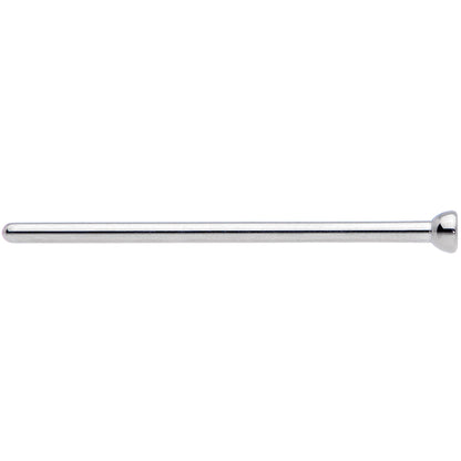 18G 3/4 Clear CZ Gem Grade 23 Titanium Fishtail Nose Ring 2mm