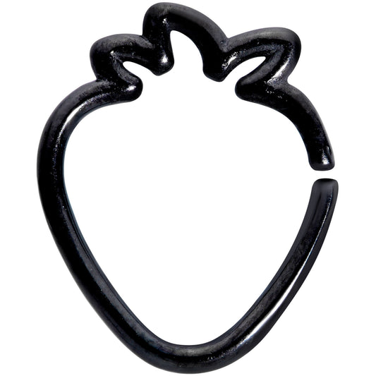 16G 5/16 Black Plated Fruit Strawberry Closure Ring
