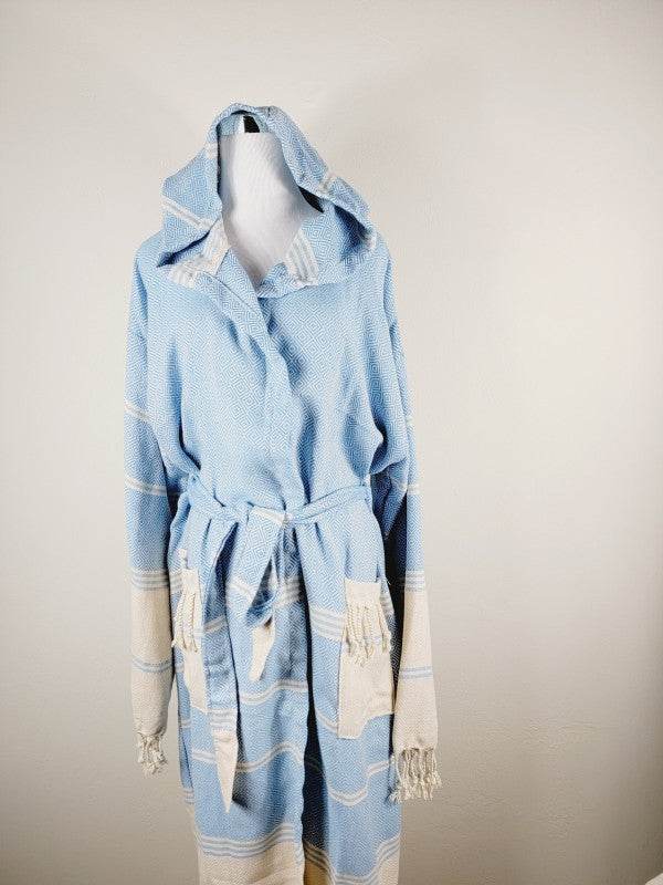 Unisex Robe, Beach or spa Robe with pockets - Ligh