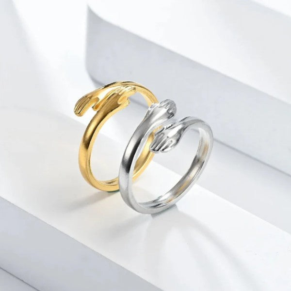 Hugging Arms Adjustable Ring