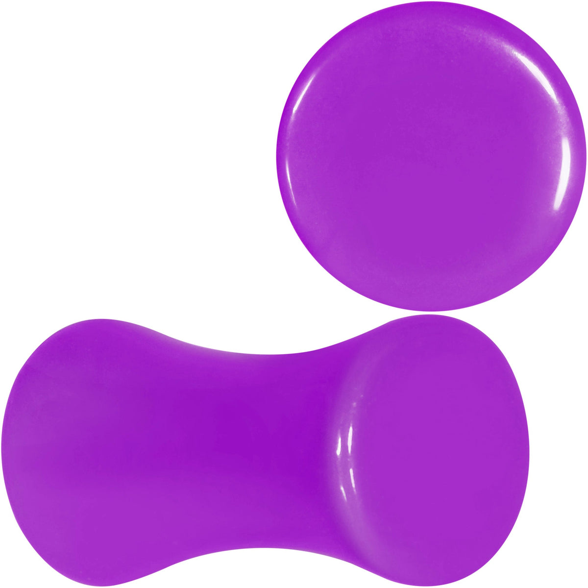 Purple Acrylic Saddle Plug Set 8G to 00G