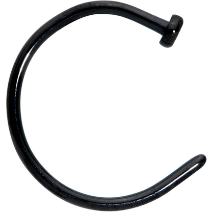 20G 3/8 Black PVD Implant Grade Titanium Disc Nose Hoop