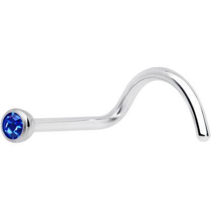 20G Blue 2mm Grade 23 Titanium Press Fit Left Side Nose Screw
