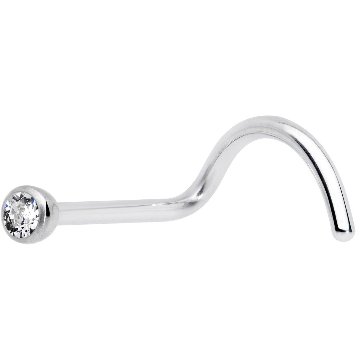 20G Clear 2mm Grade 23 Titanium Press Fit Left Side Nose Screw