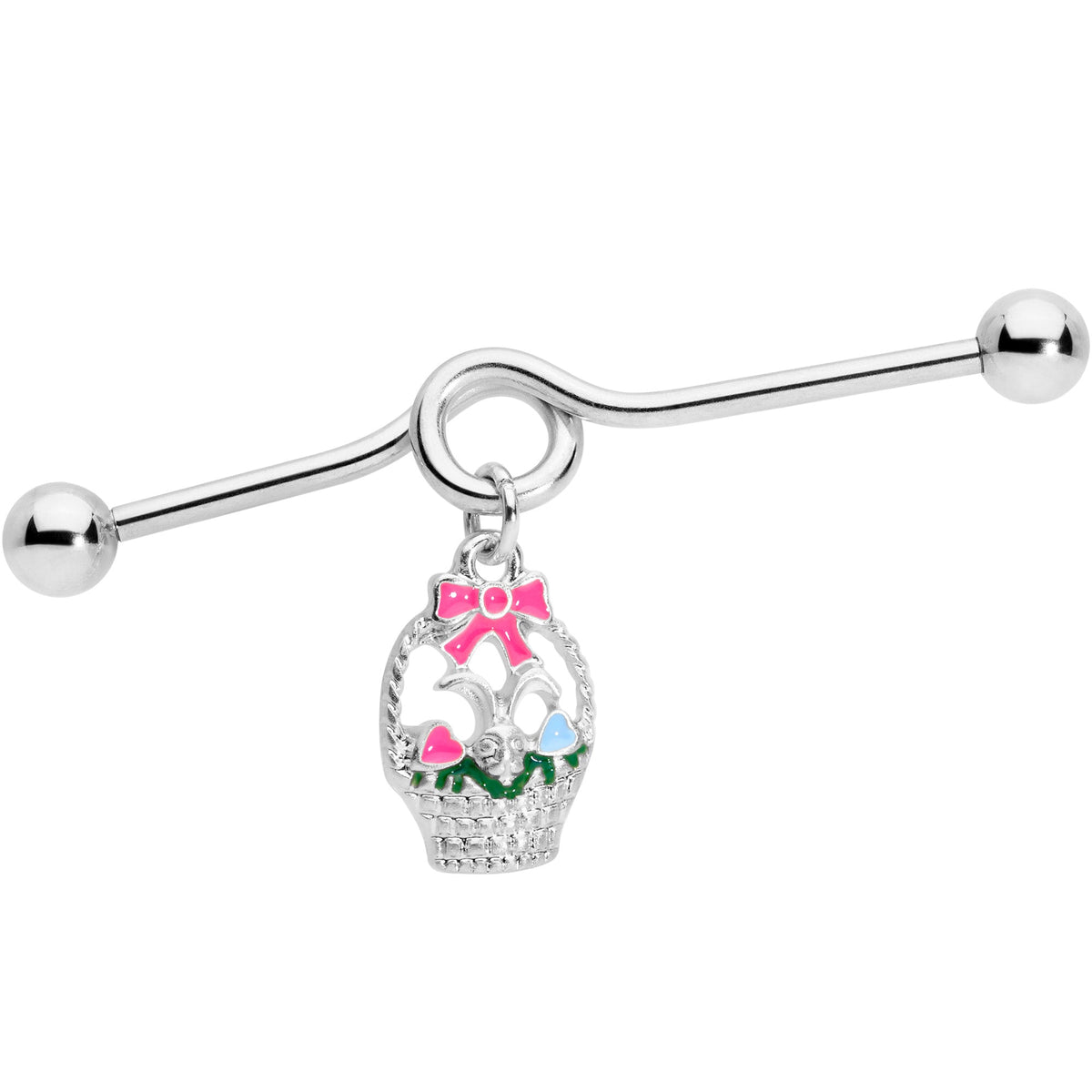14G Easter Basket Glow in the Dark Dangle Project Bar 38mm